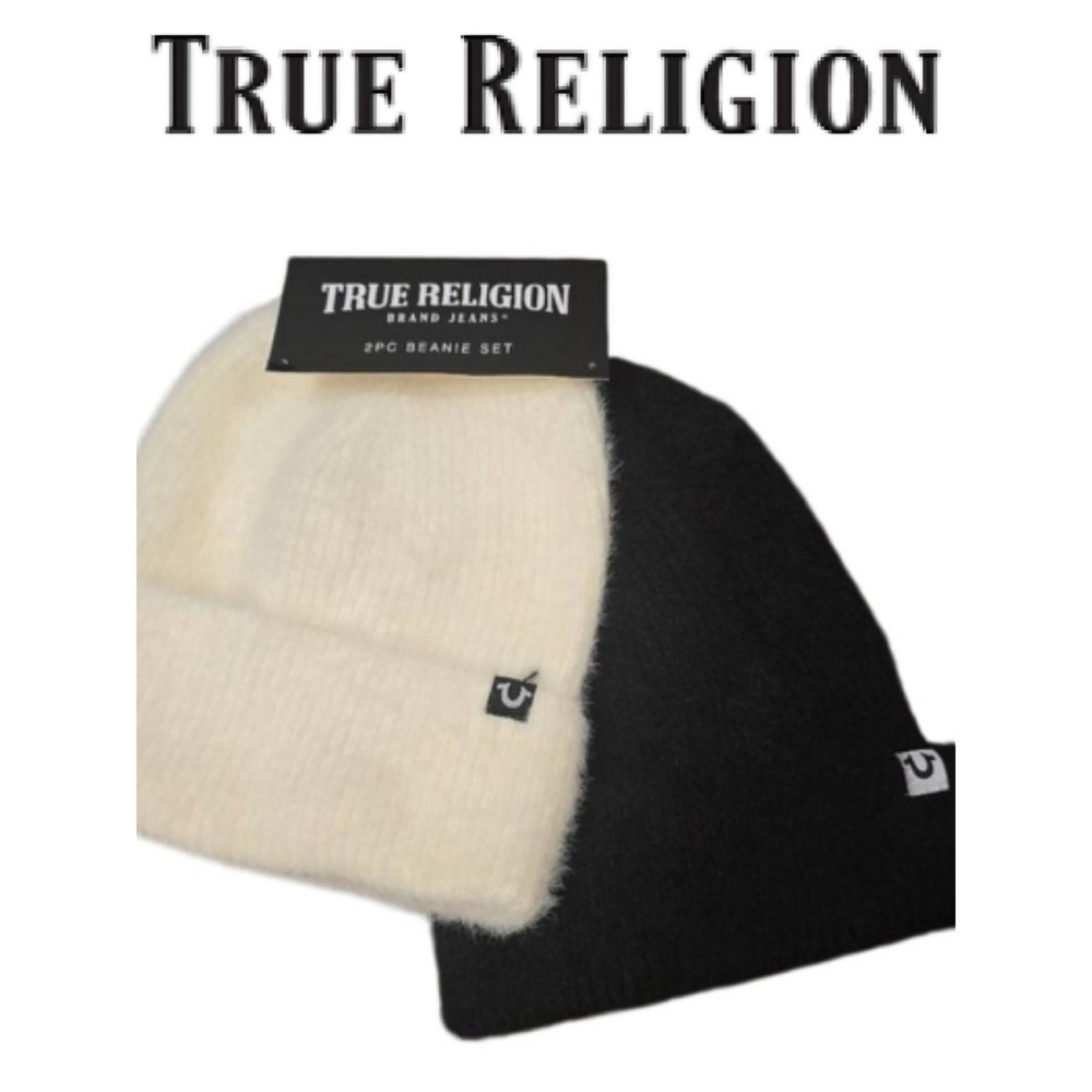 True Religion 2-PK Cuffed Knit Beanie Hats